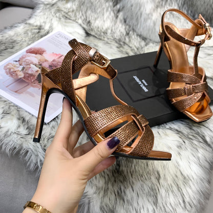 YSL Saint Laurent Super High-Heeled Sandals