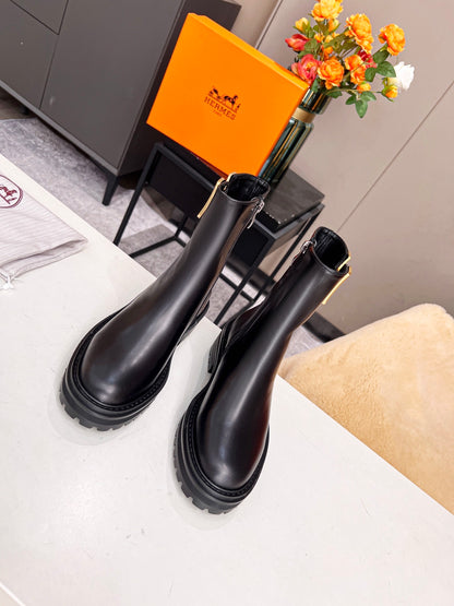 Luxury Hermes Kelly Buckle Boots