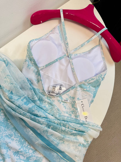 One-Piece Swimsuit with Free Scarf Dioriv Limited Edition