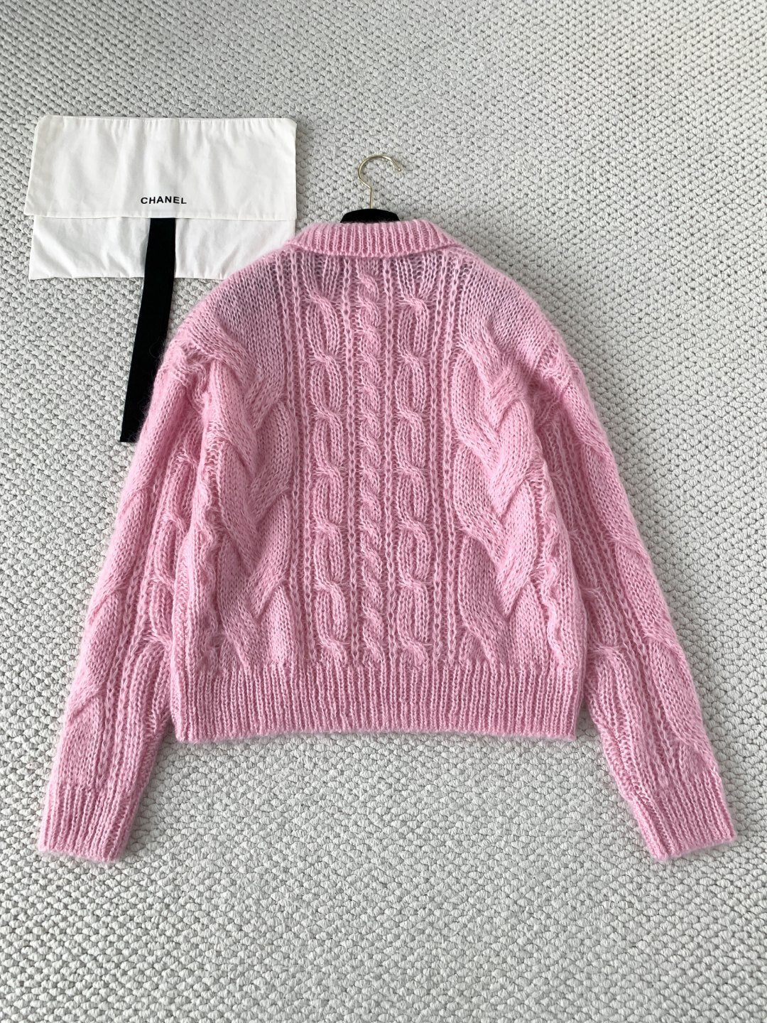 Top-Grade Mohair & Wool Embroidered Sweater Fabric