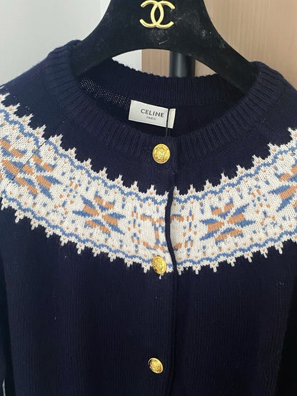 Two-Tone Logo Cardigan Sophisticated & Stylish