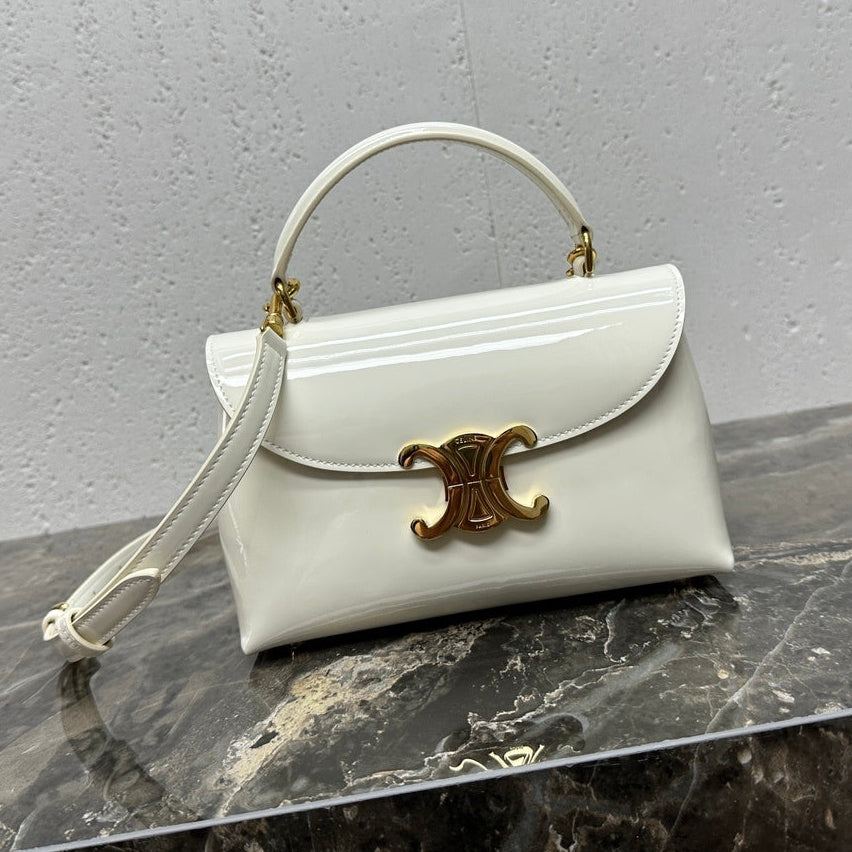 Triangle Burgundy & White Crossbody Bag