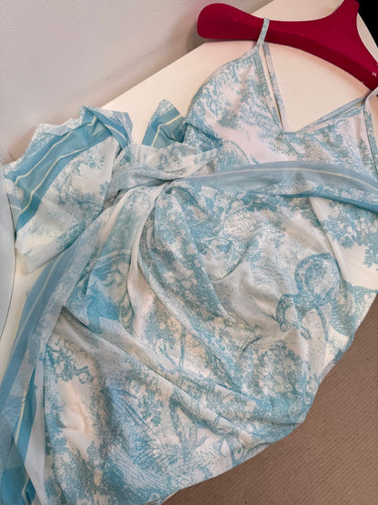 One-Piece Swimsuit with Free Scarf Dioriv Limited Edition