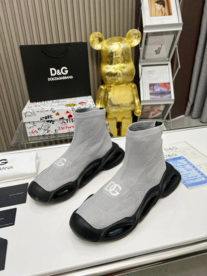 Dolce & Gabbana Wave Series Couple’s Knit Sock Sneakers