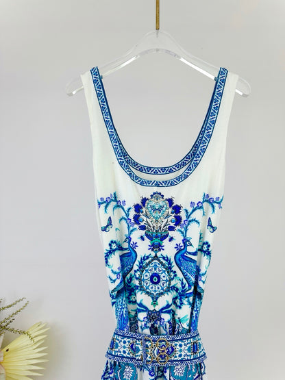 Jersey Tank Maxi Dress with Contrast Skirt