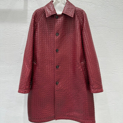 Bottega Veneta Woven Lambskin Oversized Jacket