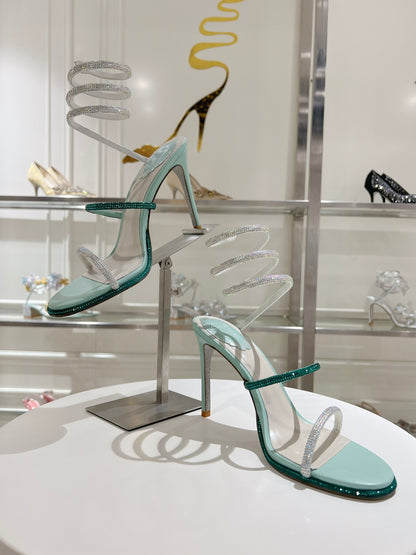 W204 Supreme Edition Rᴇɴᴇ Cᴀᴏᴠɪʟʟᴀ Rhinestone Women’s Stiletto Sandals