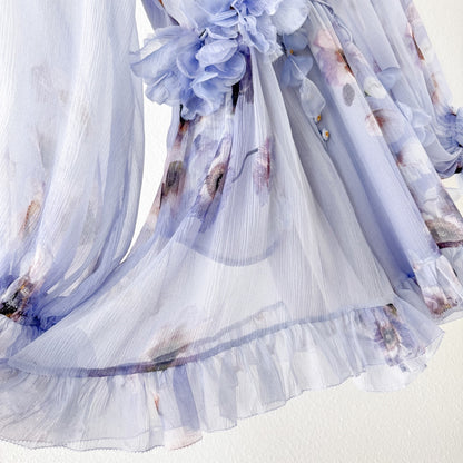 Silk Dress Flattering Bust Waist and Sleeve Design