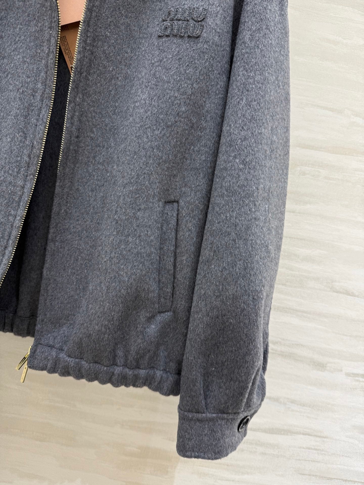 Double-Faced Wool Jacket Retro Preppy Elegance