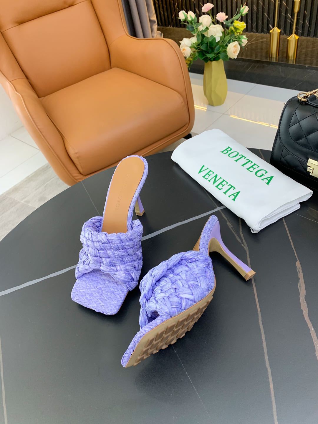 Genuine Leather Women’s Woven Slippers