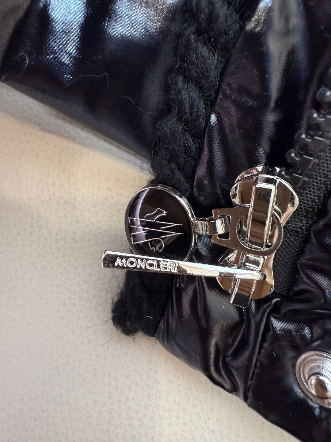 White Goose Down Glossy Puffer Jacket