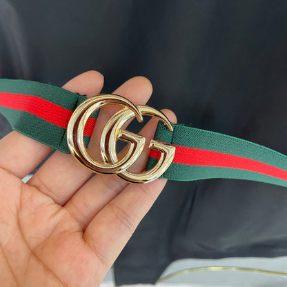 One-Piece Swimsuit Double G Belt Slimming & Stylish