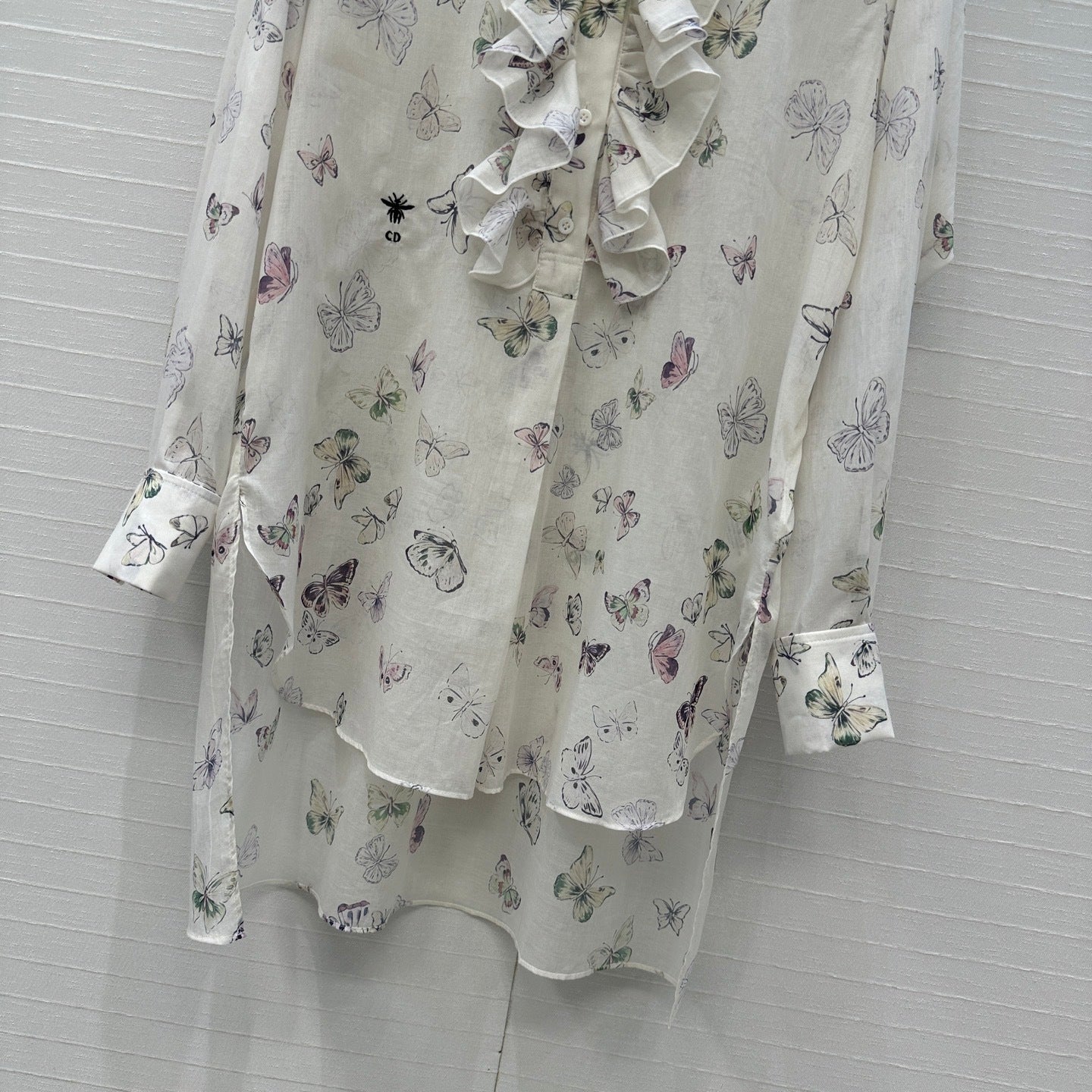 Dior Butterfly Print Silk-Cotton Shirt Early Spring