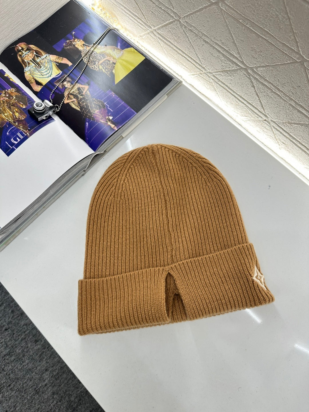 Logo Cashmere Knit Hat YB Soft & Warm Autumn/Winter Beanie