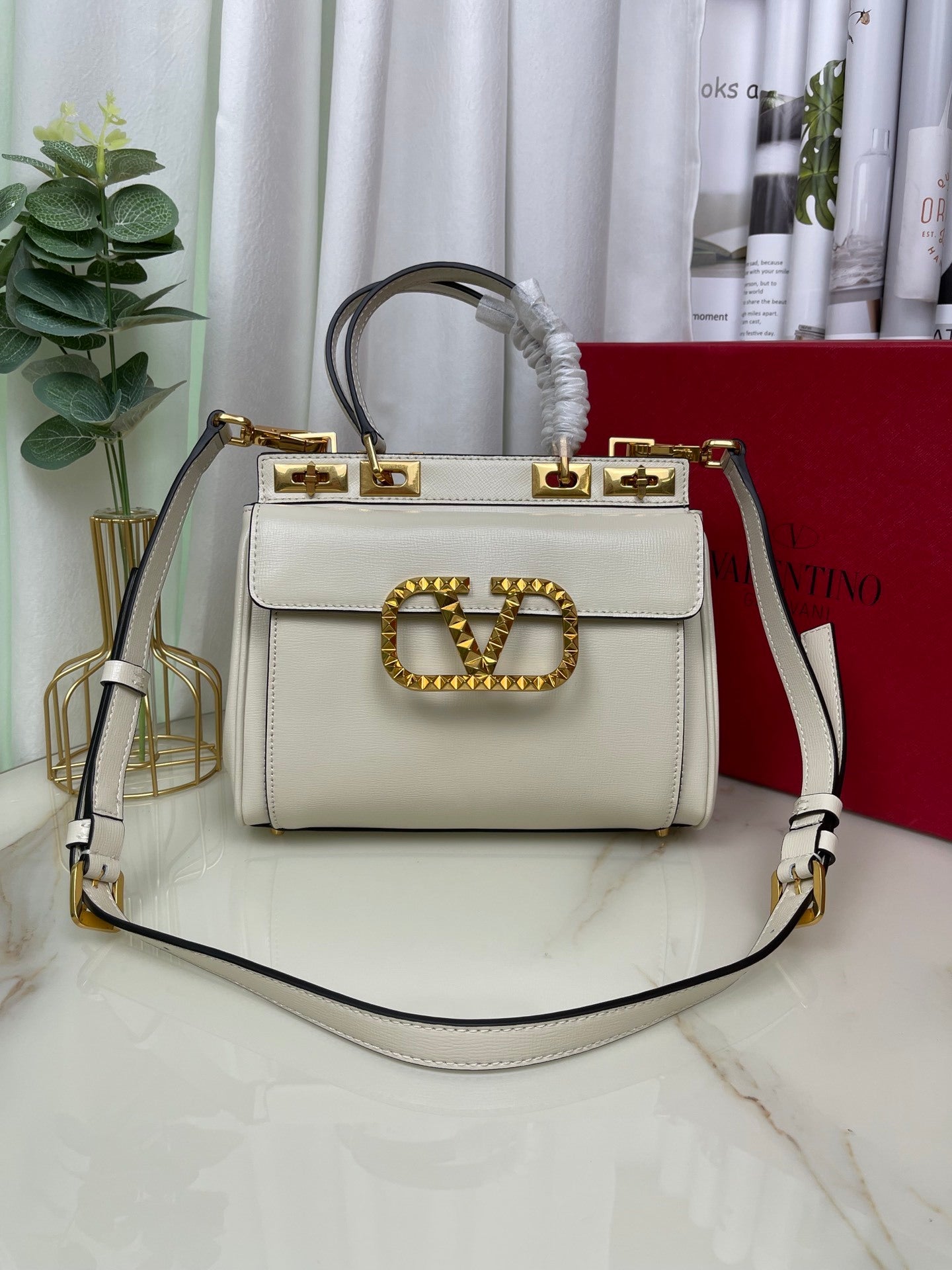 Valentino Garavani Mini Double-Handle Rockstud Bag