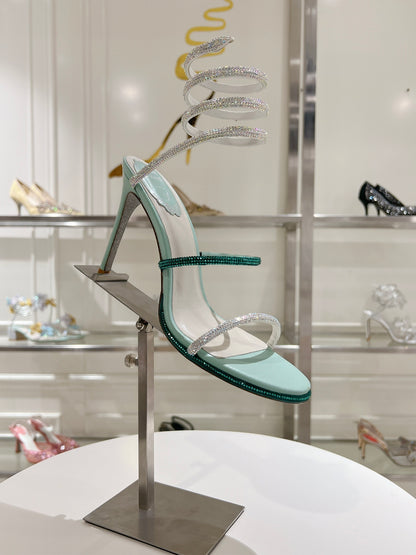 W204 Supreme Edition Rᴇɴᴇ Cᴀᴏᴠɪʟʟᴀ Rhinestone Women’s Stiletto Sandals