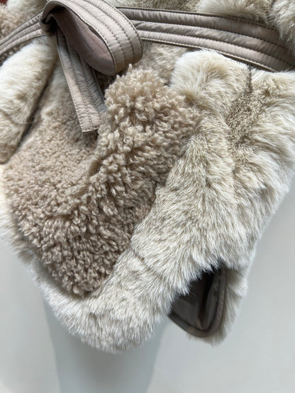 Early Autumn Plush Belted Down Vest Stylish & Unisex