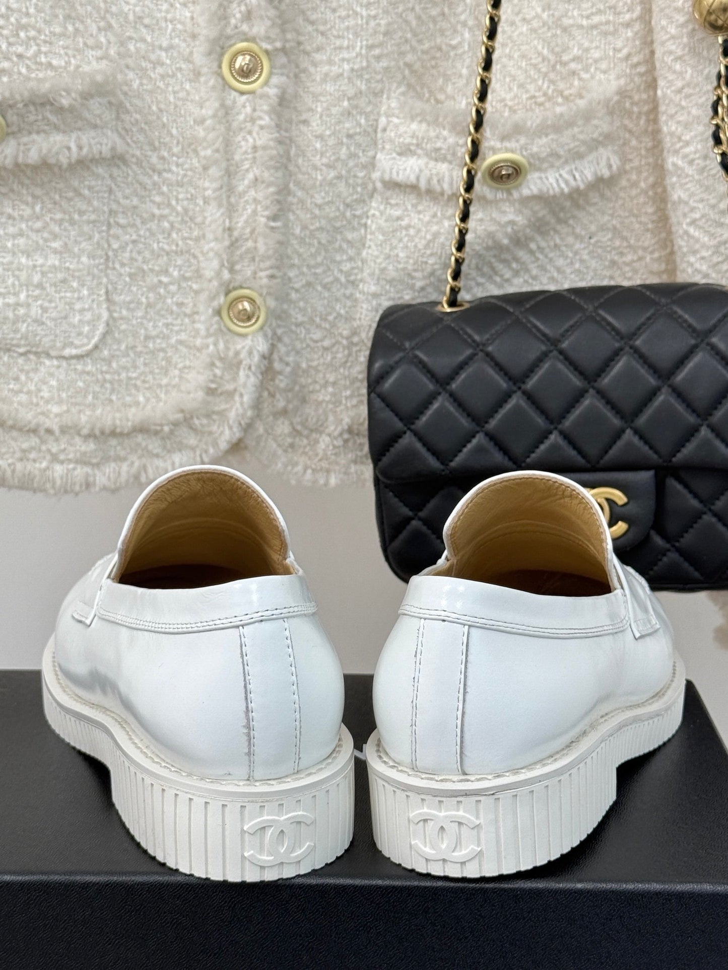 CHANEL Classic Color-Blocked Double C Loafers