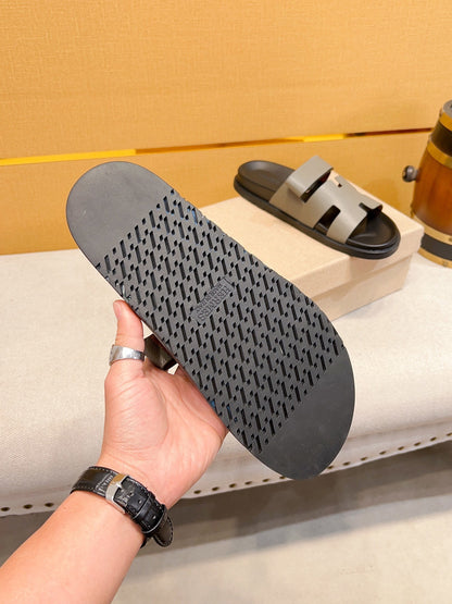 Hermès Oran Calfskin H-Style Mules