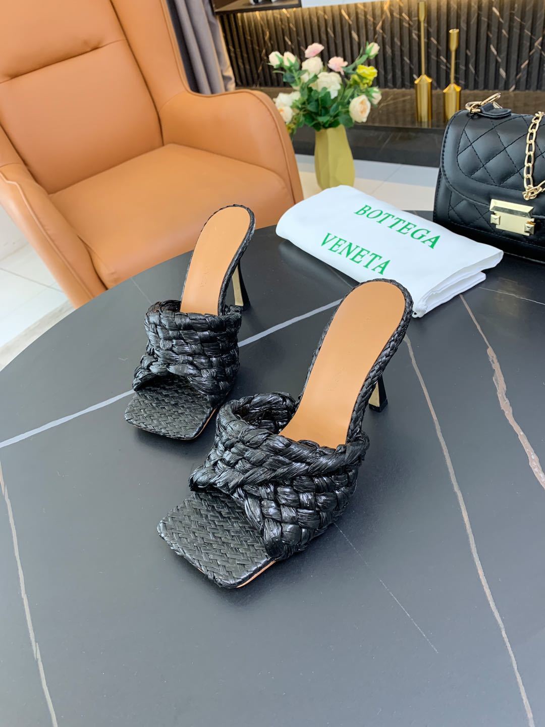 Genuine Leather Women’s Woven Slippers