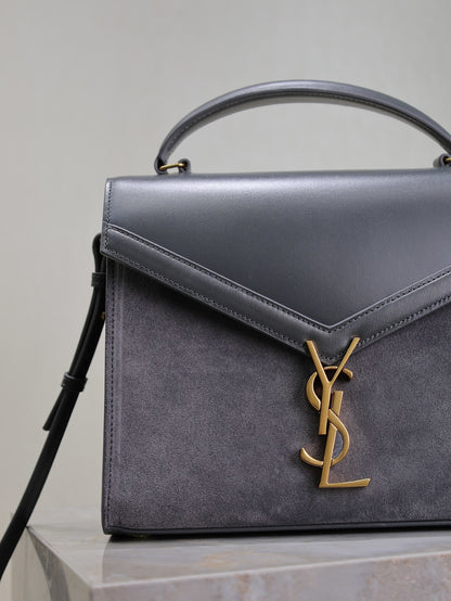 Saint Laurent Suede Cassandra Briefcase Bag