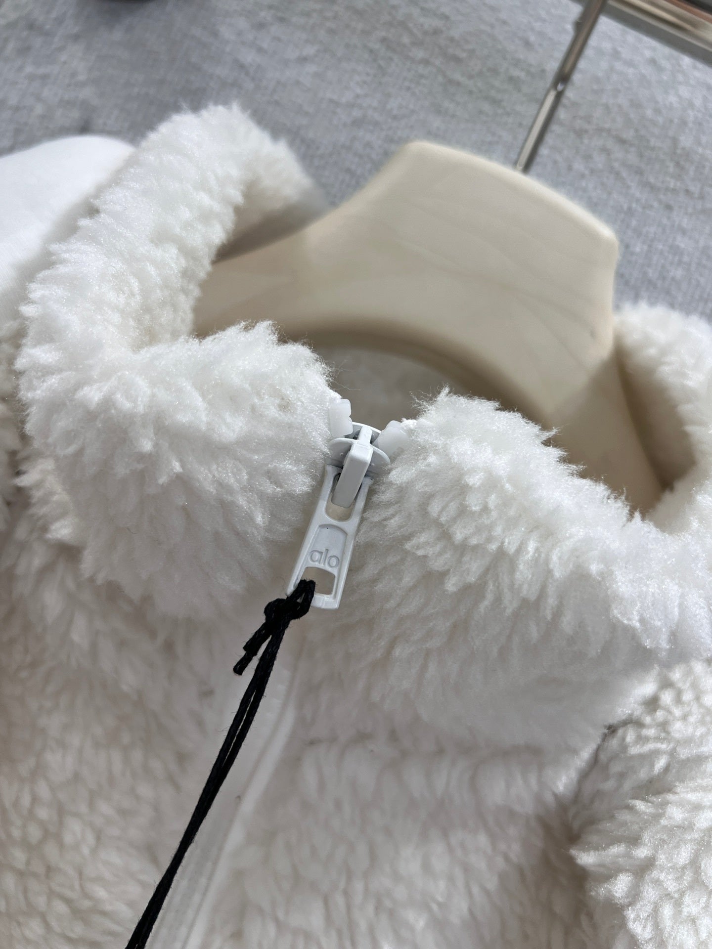 Short Hooded Lambswool Jacket Cozy Cloud Soft