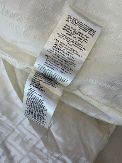 White Puffer Jacket with Luxurious Fur Collar