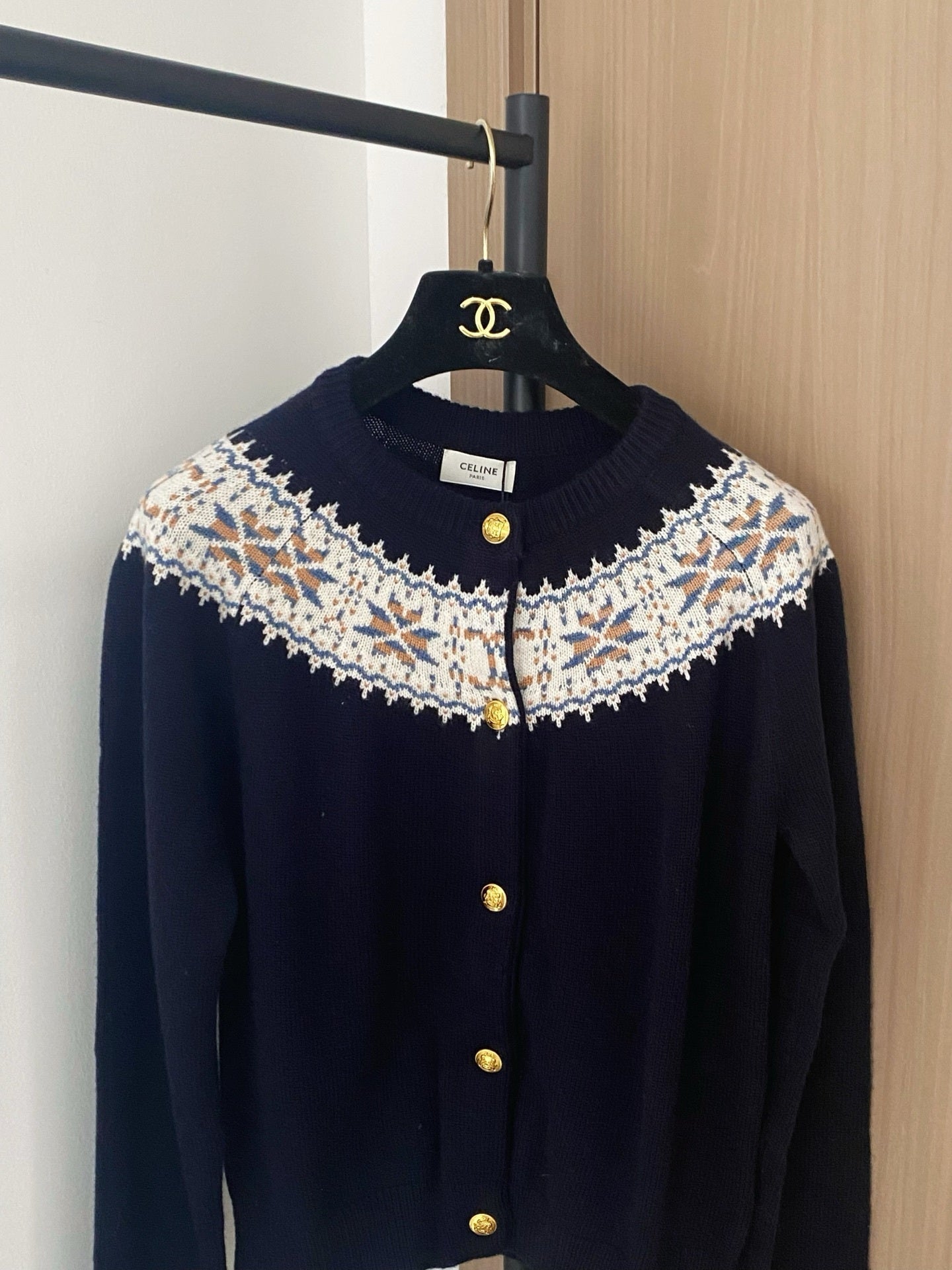 Two-Tone Logo Cardigan Sophisticated & Stylish