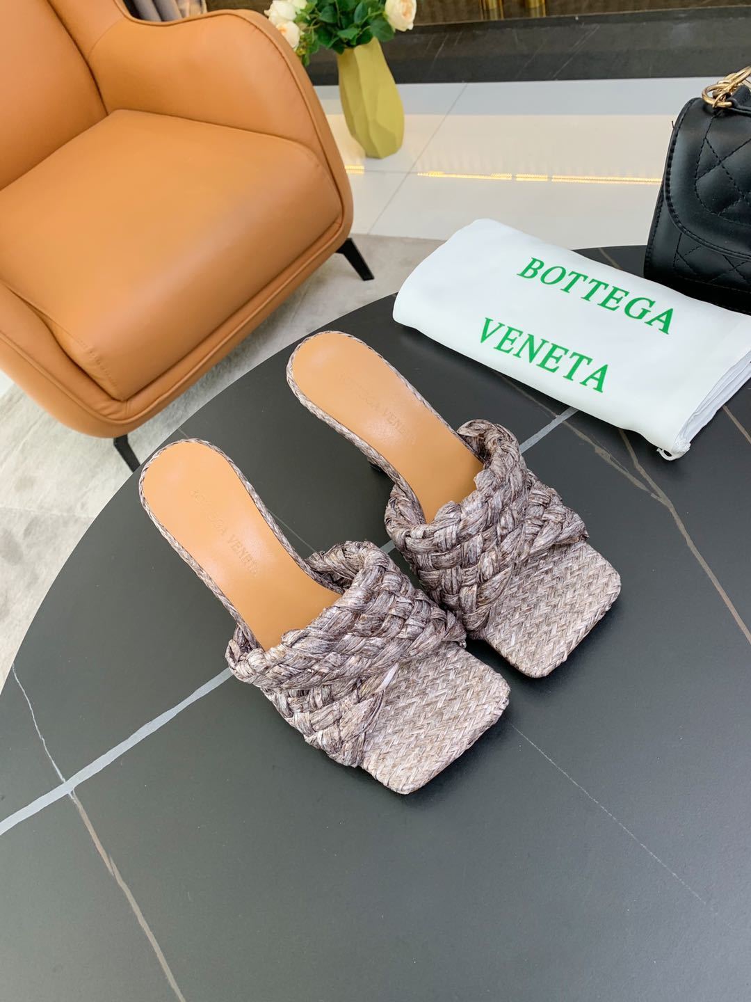 Genuine Leather Women’s Woven Slippers