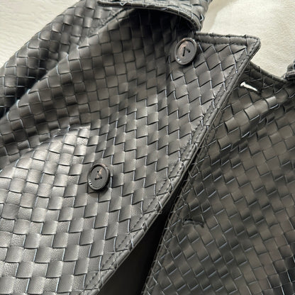 Bottega Veneta Woven Lambskin Oversized Jacket