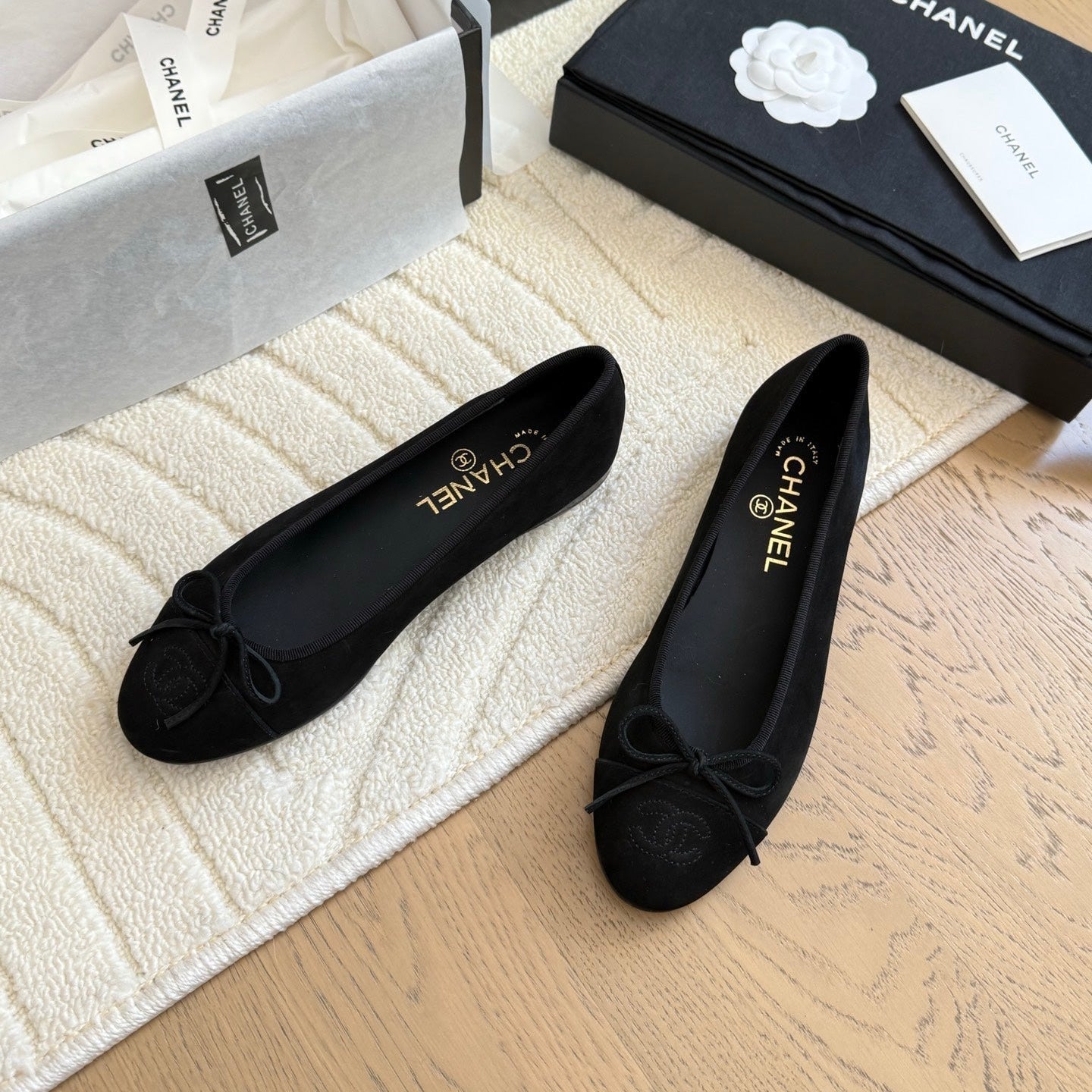 CC 25C Ballet Flat Suede Calfskin