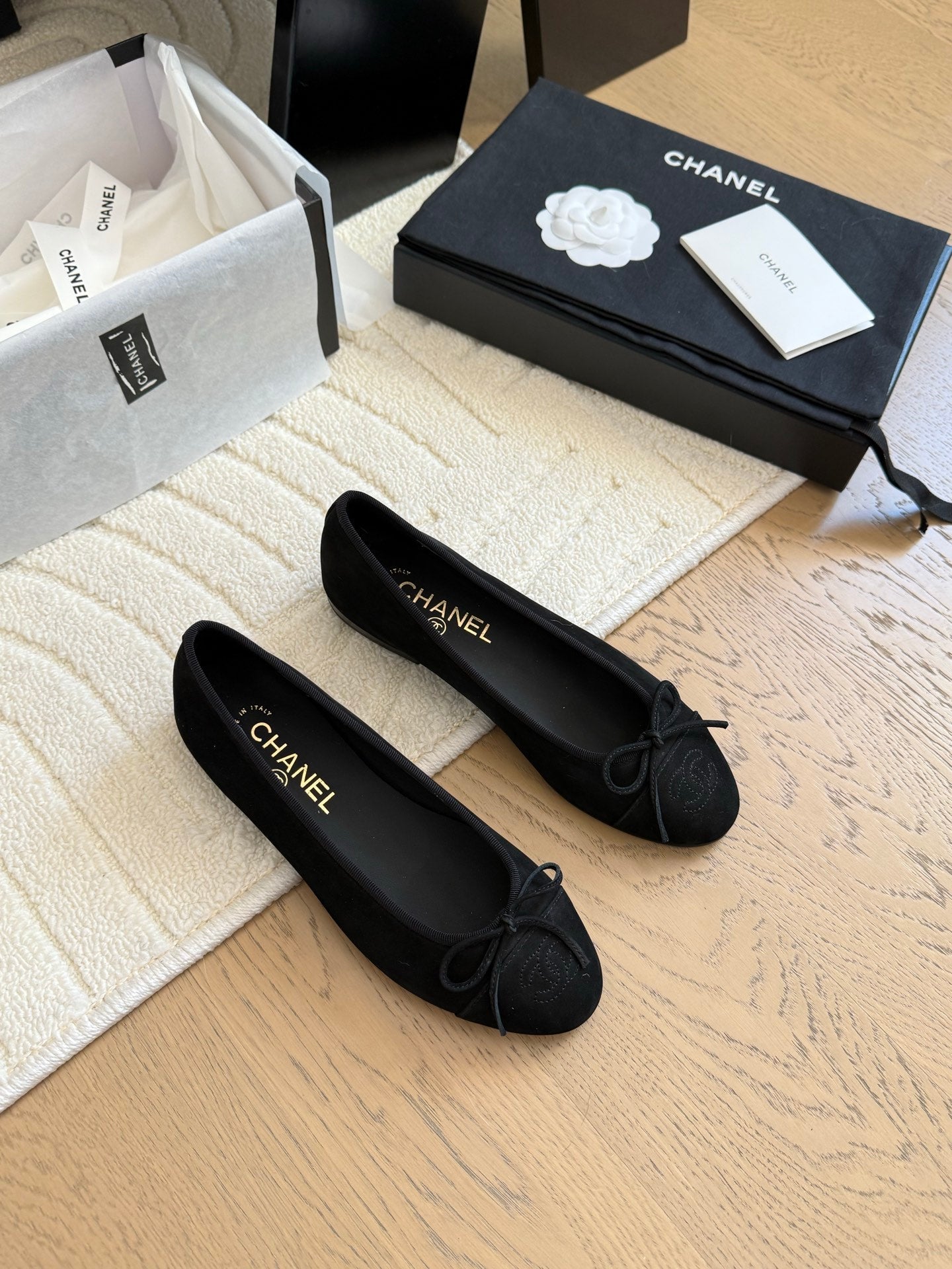 CC 25C Ballet Flat Suede Calfskin