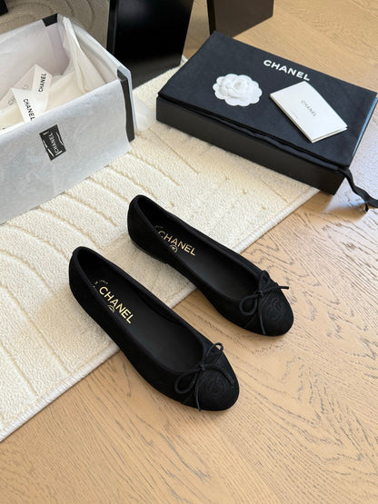 CC 25C Ballet Flat Suede Calfskin