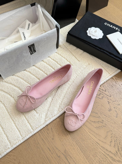 CC 25C Ballet Flat Suede Calfskin