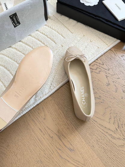 CC 25C Ballet Flat Suede Calfskin