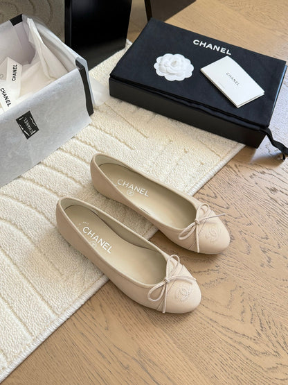 CC 25C Ballet Flat Suede Calfskin