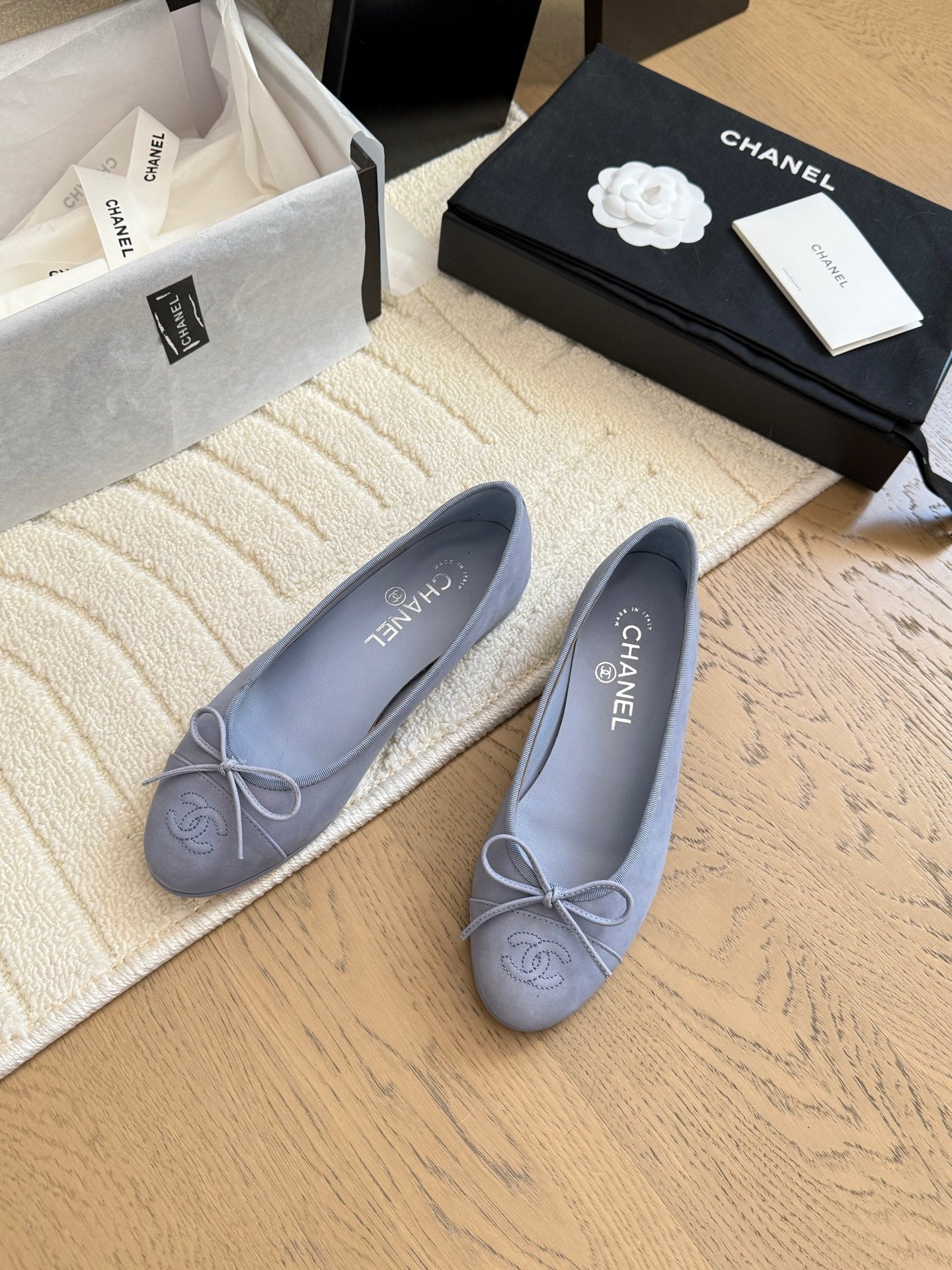CC 25C Ballet Flat Suede Calfskin