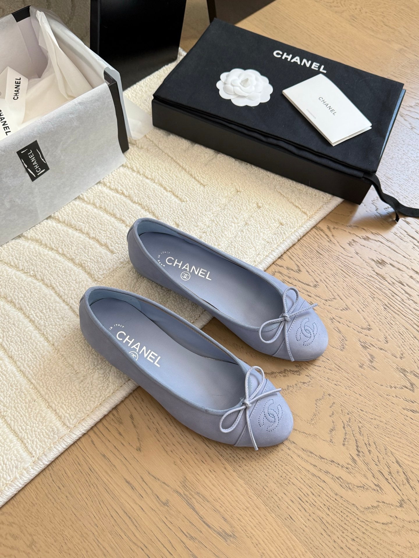 CC 25C Ballet Flat Suede Calfskin