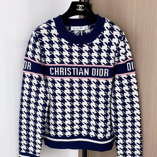 Dior 2025 Houndstooth Long-Sleeve Shirt