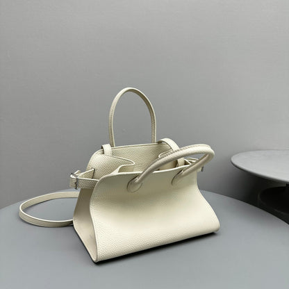 The Row Margaux 10 26cm Tote Bag In Grained Calfskin