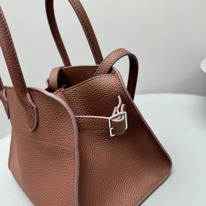 The Row Margaux 10 26cm Tote Bag In Grained Calfskin
