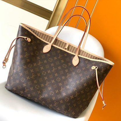 Neverfull Gm 39 Brown Beige Monogram Canvas