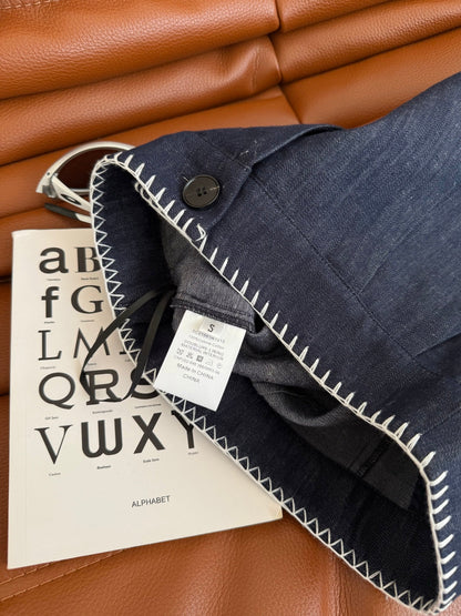 CC 25 Straight Leg Jeans Charcoal Blue Denim