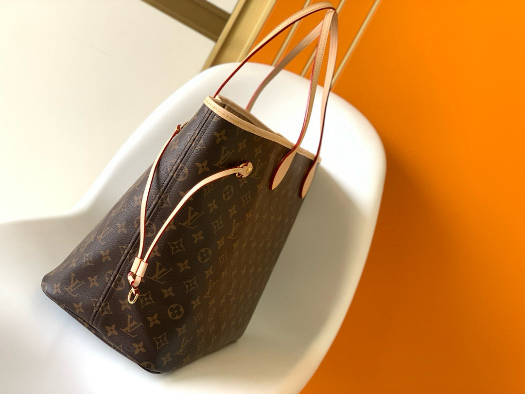 Neverfull Gm 39 Brown Beige Monogram Canvas