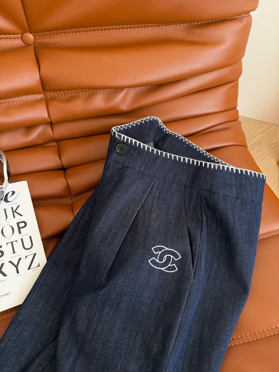 CC 25 Straight Leg Jeans Charcoal Blue Denim