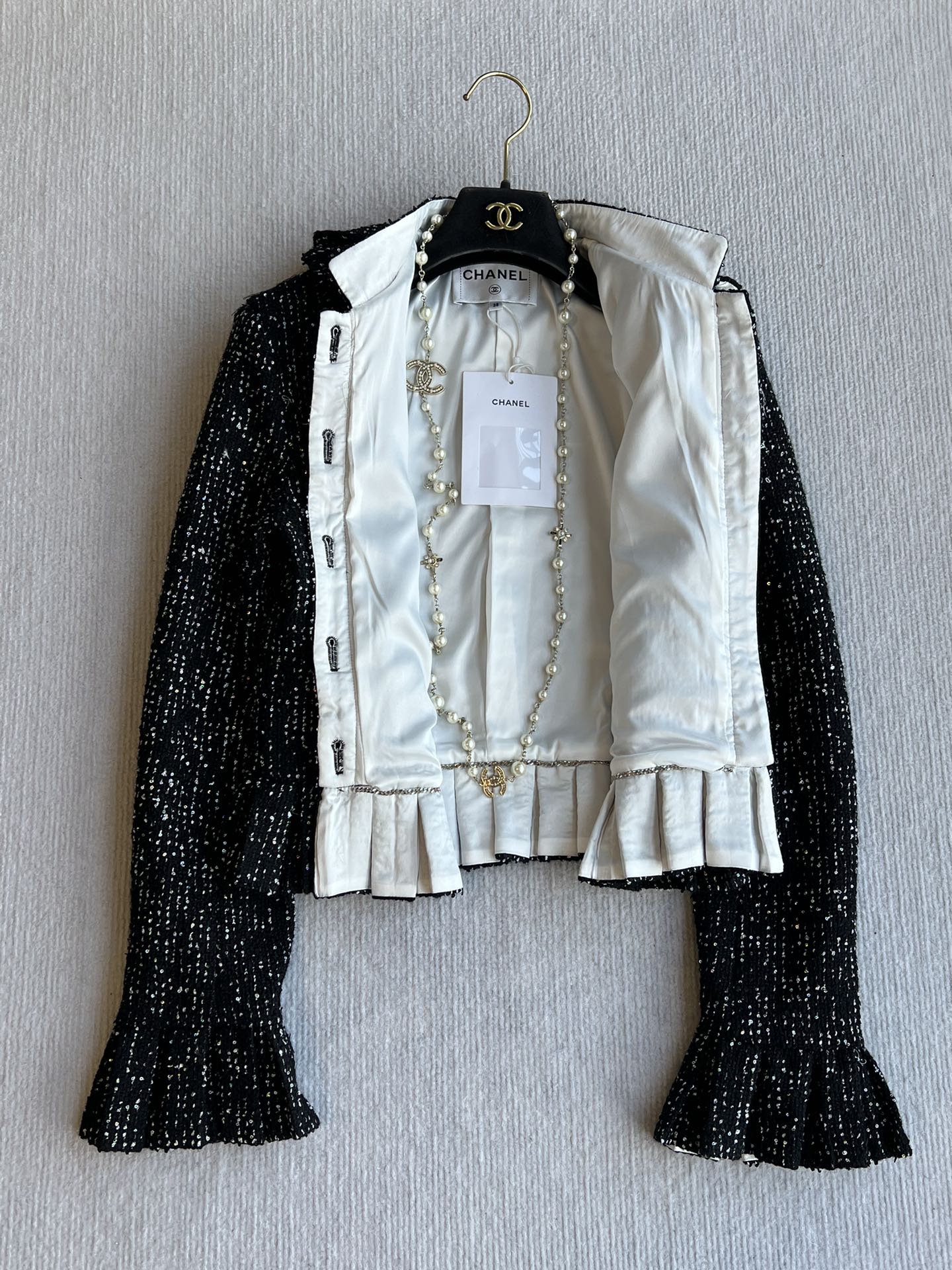 CC 25 Set Tweed Black Polyester Wool