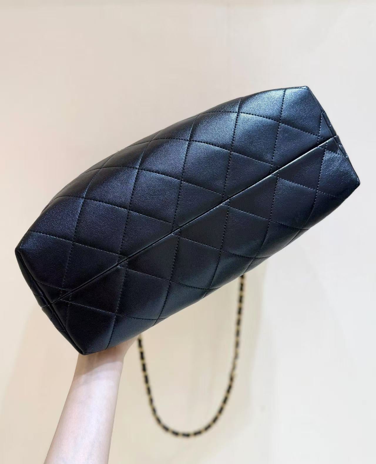 CC Tote bag Black mix Beige Suede Calfskin