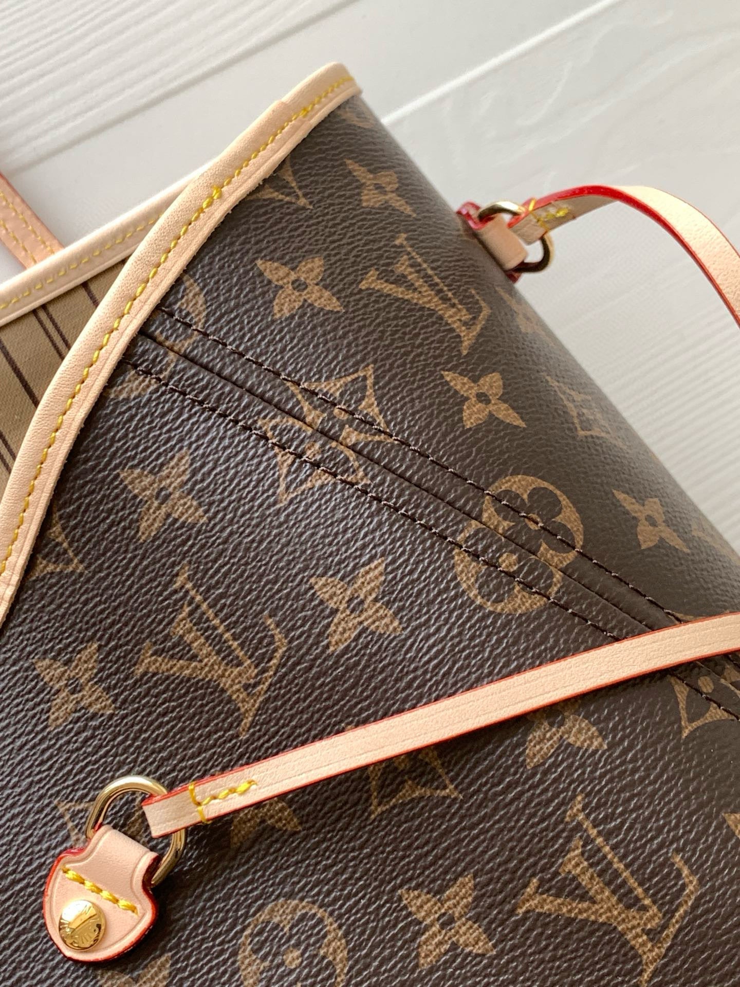 Neverfull Gm 39 Brown Beige Monogram Canvas
