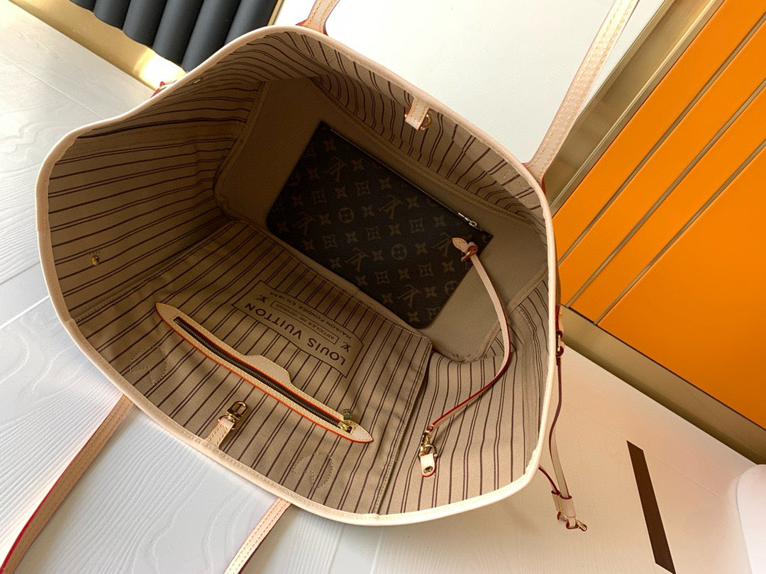 Neverfull Gm 39 Brown Beige Monogram Canvas