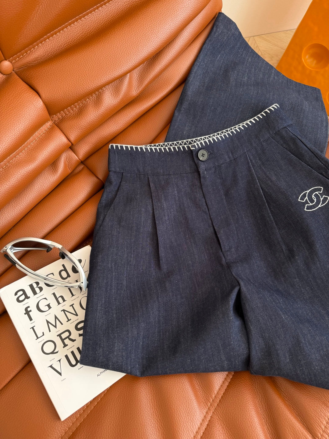 CC 25 Straight Leg Jeans Charcoal Blue Denim